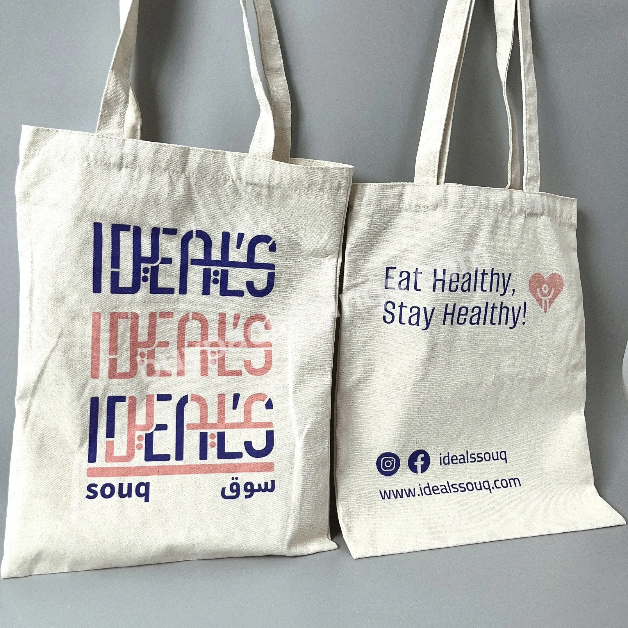 100% Recyclable Custom Custom Logo Size Printed Pure Cotton Tote Bag