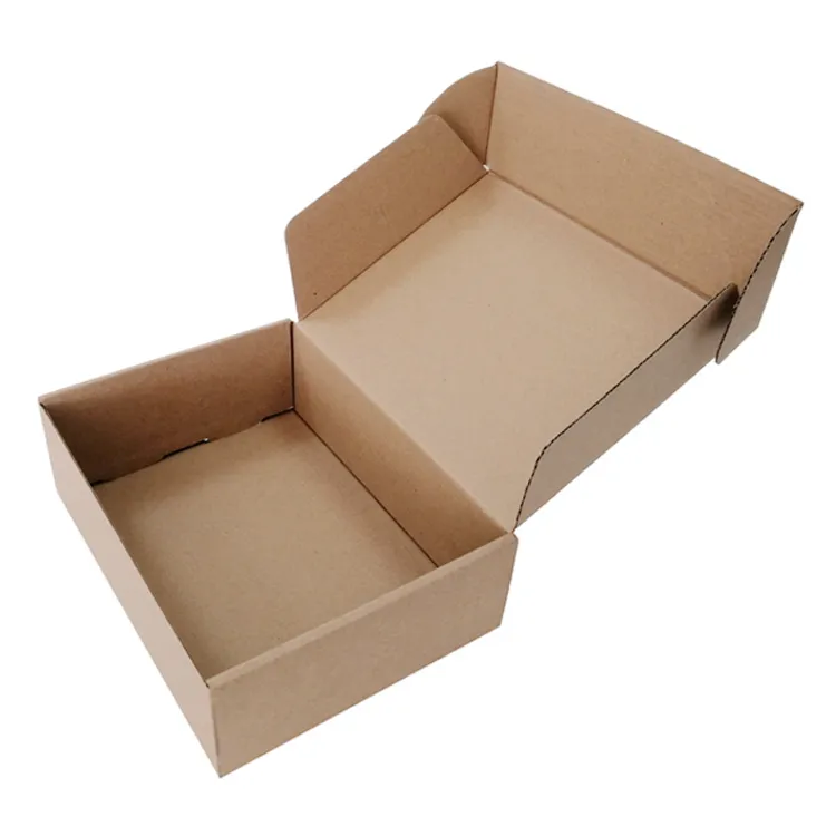 100% Recyclable eco-friendly plain natural brown kraft corrugated 3 layer E flute carton cardboard shipping mailer box