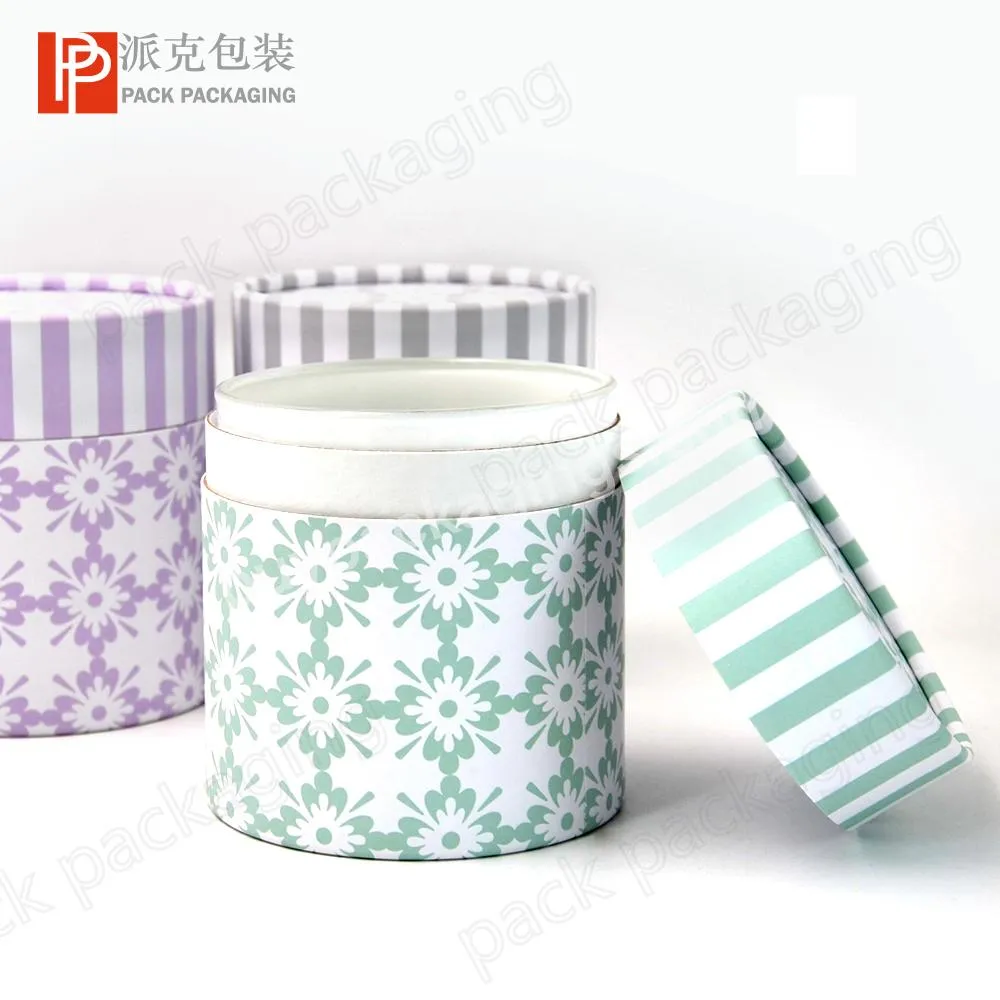 100% Recycled Material custom print luxury design cylinder candle paper tube packaging