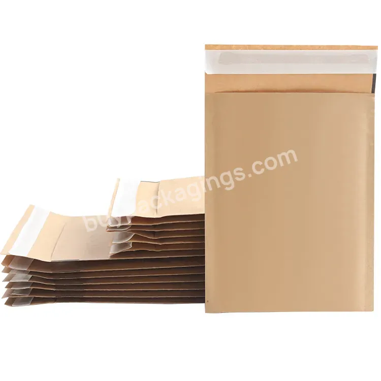 100% Recycled Paper Honeycomb Padded Compostable Packaging Shipping Mailers Shockproof Tear-proof Kraft Paper Bag