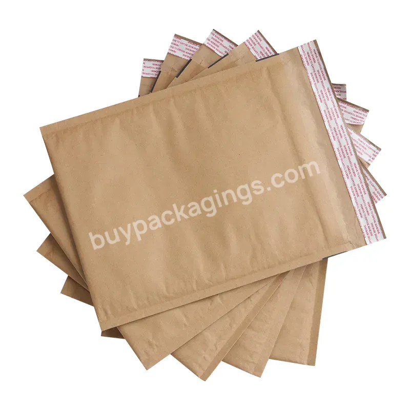 100% Recycled Paper Honeycomb Padded Compostable Packaging Shipping Mailers Shockproof Tear-proof Kraft Paper Bag