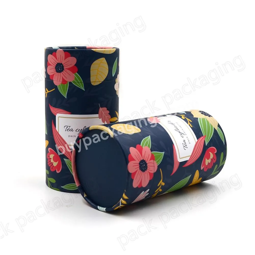 100% Recycled round food grade cylinder cardboard paper custom coffee tea collagen packaging paper tube