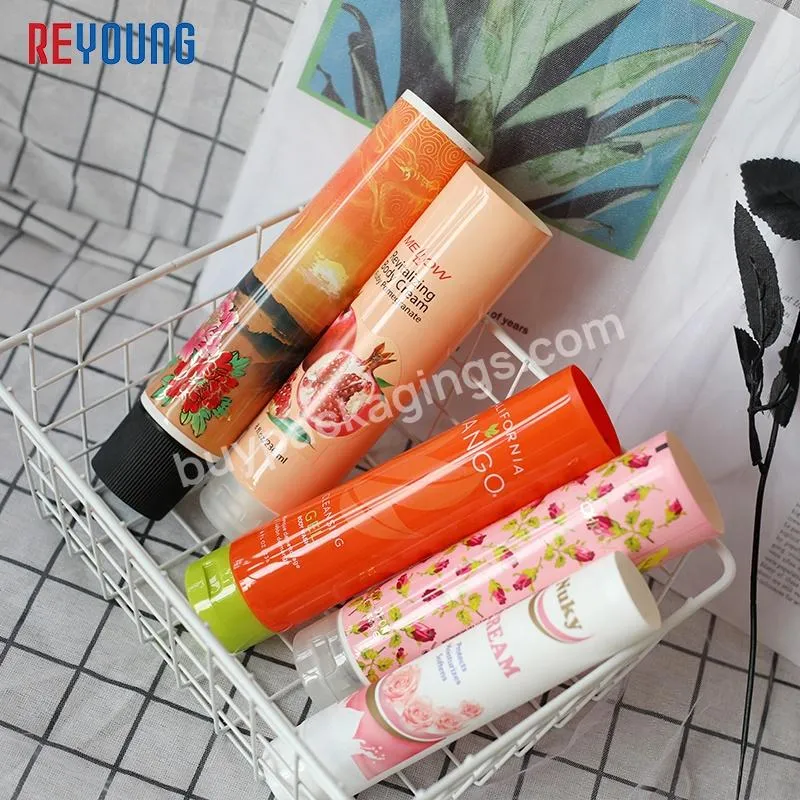 100% Recycled Squeeze Plastic Tube 50ml 100ml 200ml Skincare Lotion Sugarcane Biodegradable Cosmetic Plastic Tube