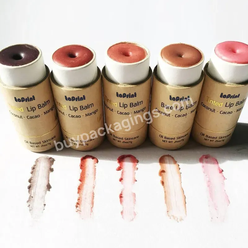 100% Sustainable Lip Balm Paper Tube Custom Blush Stick Containers Packaging Deodorant Cosmetics Cylinder Packaging