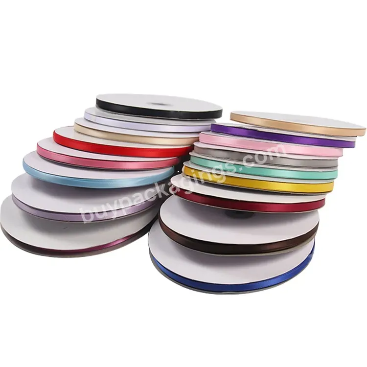 100 Yards Satin Ribbon Roll Polyester Satin Ribbon For Gift Packing Solid Color Single Face Satin Ribbon Roll