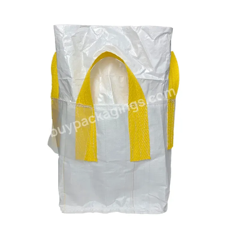 1000kg Breathable Top Fill Skirt Bulk Bag Flat Bottom Safety Pp Jumbo Bulk Ton Bag