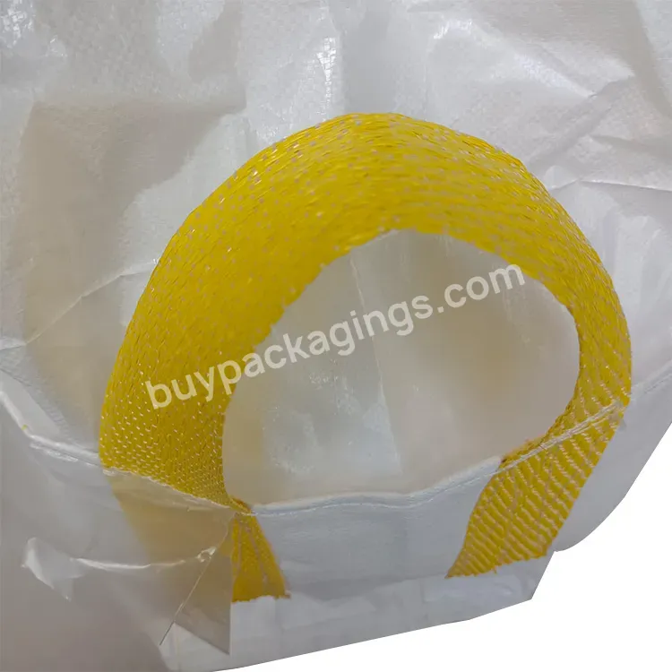 1000kg Breathable Top Fill Skirt Bulk Bag Flat Bottom Safety Pp Jumbo Bulk Ton Bag