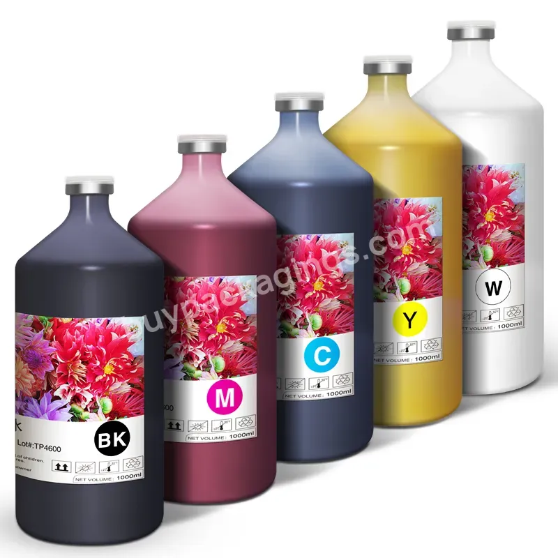 1000ml 1l Dtg Premium Color White Textile Digital Ink For Eps L800 L805 L1800 R1900 F2000 1390 Dx5 Dx7 Dtg Printer