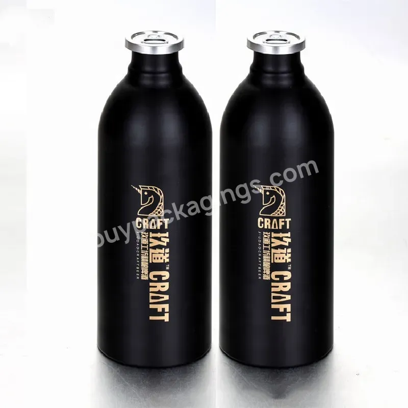 1000ml 1l Matte Black Food Grade Wine Bottles Beer Bottles Whiskey Bottles