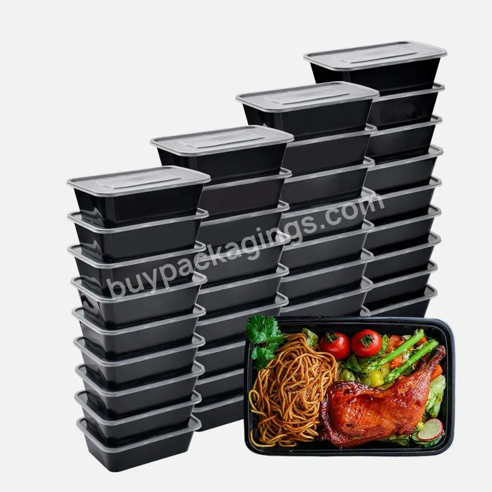 1000ml Disposable Plastic Pp Microwave Food Meal Prep Container With Lid Bento Lunch Box - Buy Food Meal Prep Container With Lid,1000ml Food Meal Prep Container,Disposable Bento Lunch Box.