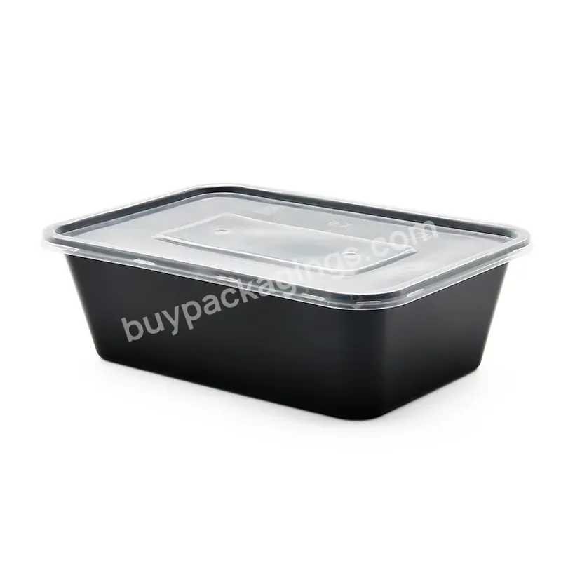 1000ml Disposable Plastic Pp Microwave Food Meal Prep Container With Lid Bento Lunch Box