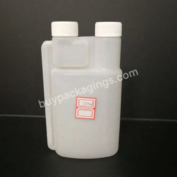 1000ml Hdpe Dosing Measuring Plastic Double Two Dual Chamber Twin Neck Bottle