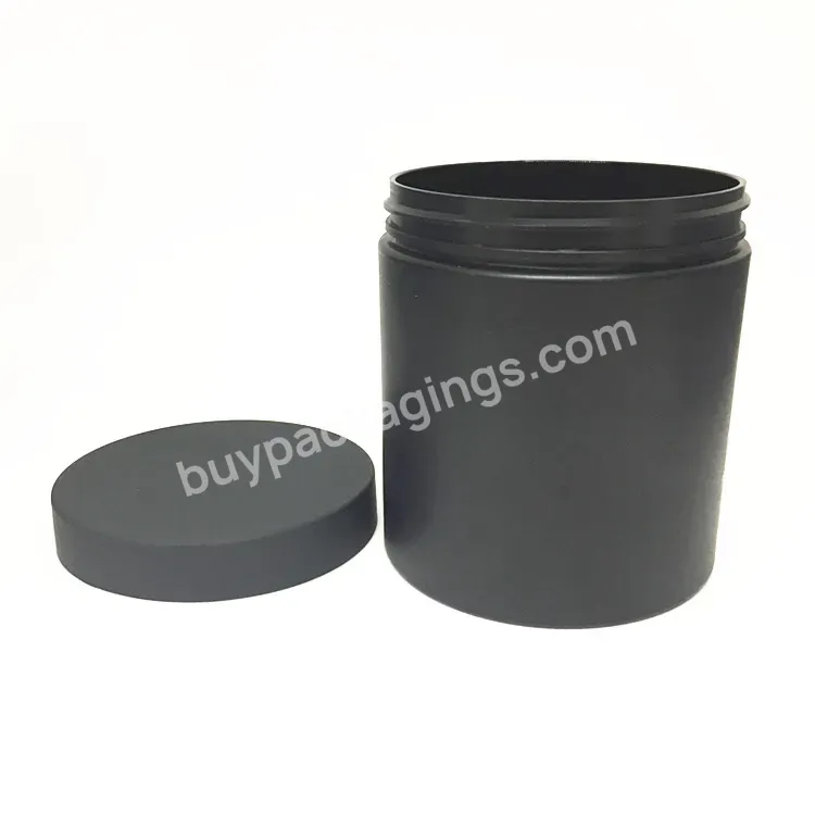 100g 120g 150g Round Matte Black Pet Body Butter Plastic Eye Cream Jar With Lid