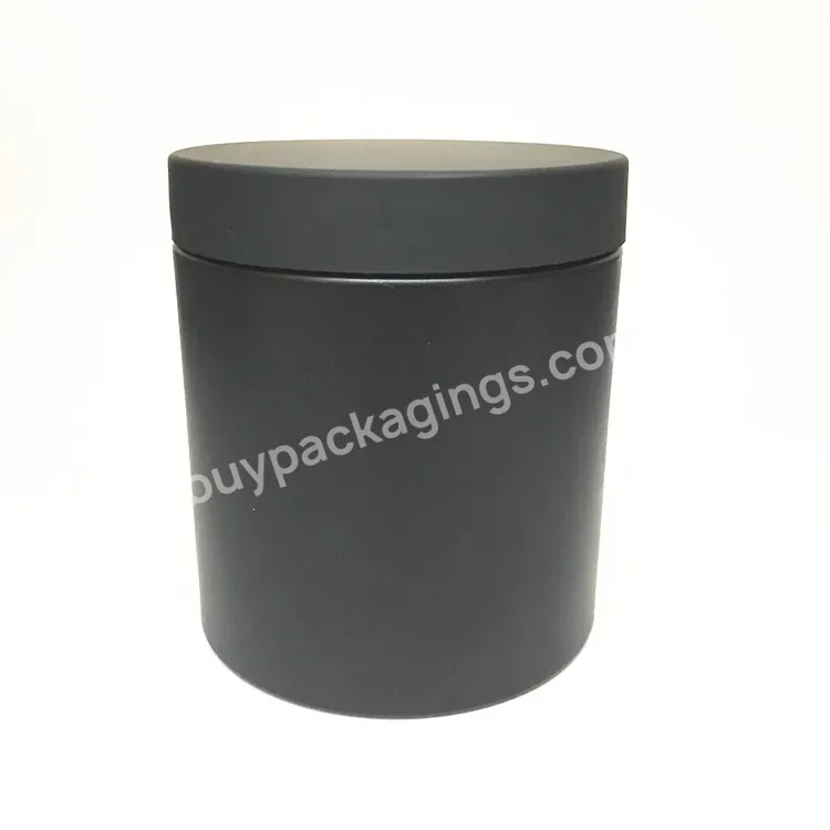 100g 120g 150g Round Matte Black Pet Body Butter Plastic Eye Cream Jar With Lid