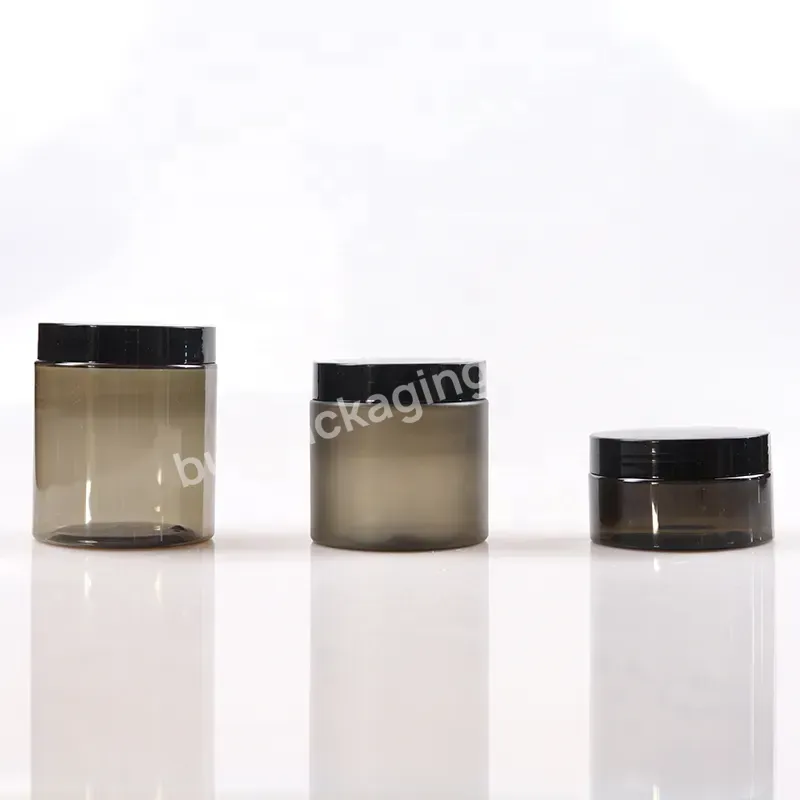 100g 200g 250g 500g Custom Pet Plastic Jar Face Hand Cream Skin Care Container Packaging Jars With Lids