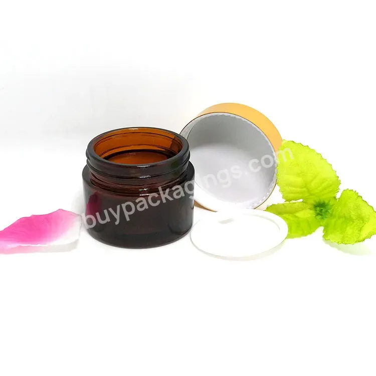 100g 50g 30g 20g 15g 10g 5g New Design Amber Glass Cream Jar For Cosmetic Skin Care Face Eye Cream - Buy Brown Glass Cosmetic Jars And Bottles,Frosted Glass Cosmetic Jar,Cosmetic Glass Jar 50ml.