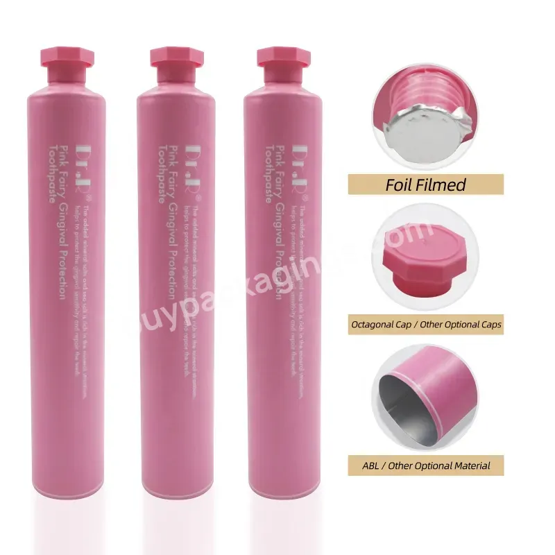 100g Abl Cosmetic Pink Octagonal Hand Cream Package Soft Tube Tooth Paste Tube Empty Lotion Squeeze Tubes