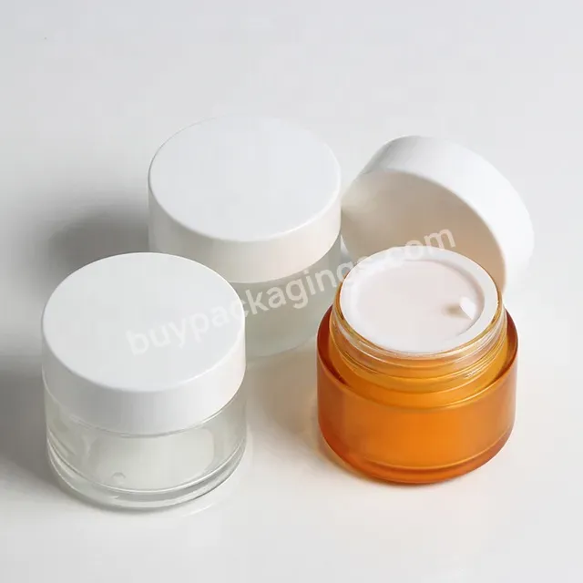 100g Cosmetic Jars Frosted Double Wall Glass Jar With For Cream Lotion Cosmetic Packaging In Stock