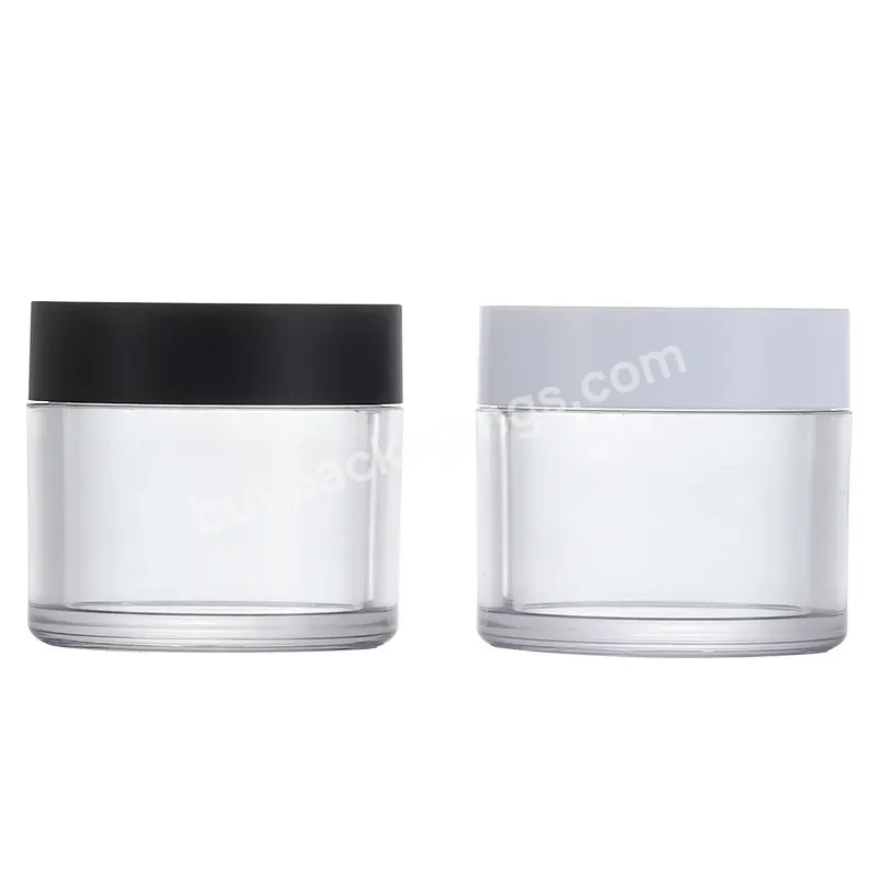 100g Food Grade Container Transparent Transparent Round Pet Plastic Ice Cream Jar With Screw Top Lids