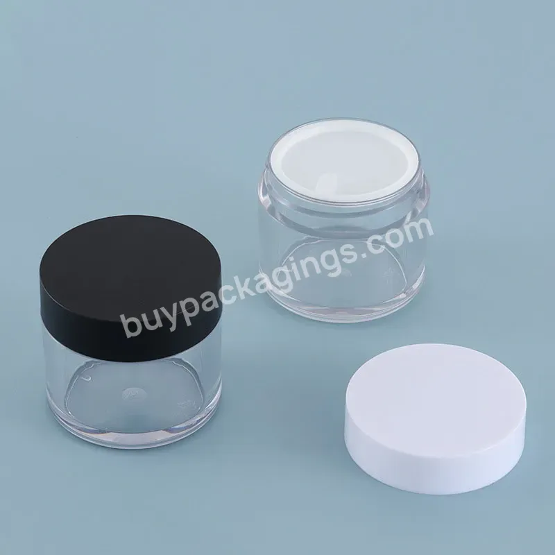 100g Food Grade Container Transparent Transparent Round Pet Plastic Ice Cream Jar With Screw Top Lids - Buy Cream Bottle,100g Frosted Double Layer Wide Mouth Cream Bottle,Cosmetic Dispensing Jar.