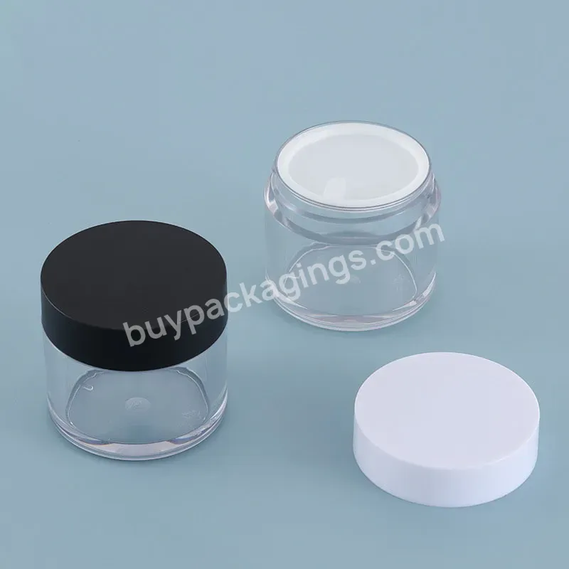 100g Food Grade Container Transparent Transparent Round Pet Plastic Ice Cream Jar With Screw Top Lids