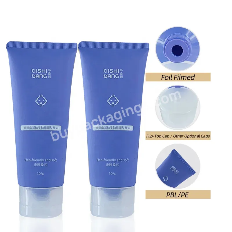 100g Soft Touch Printing Skin Care Cream Lotion Soft Squeeze Plastic Tube Flip Top Cosmetic Plastic Squeeze Tube Packaging