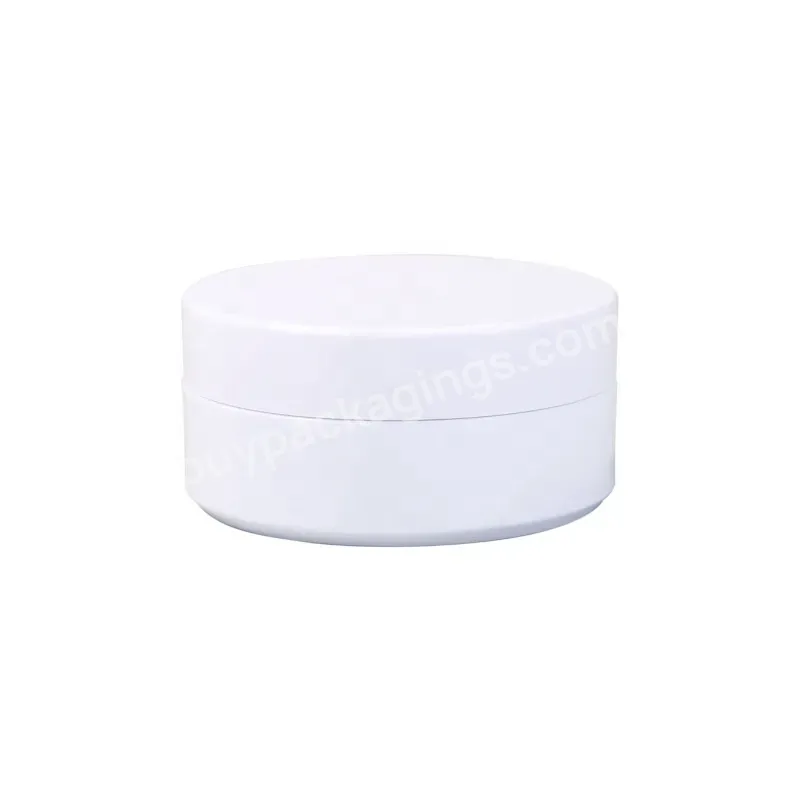100g Wide Diameter White Plastic Abs Eye Facial Container Jar With Small Mini Spoon
