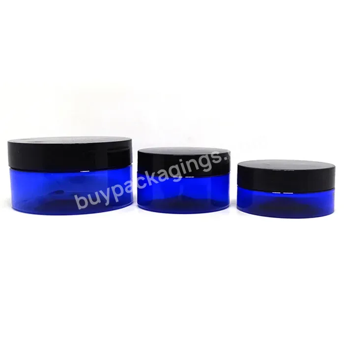 100ml 120ml 150ml 200ml 250ml Body Butter Packaging Wide Mouth Pet Cream Jar Plastic Cosmetics With Lids