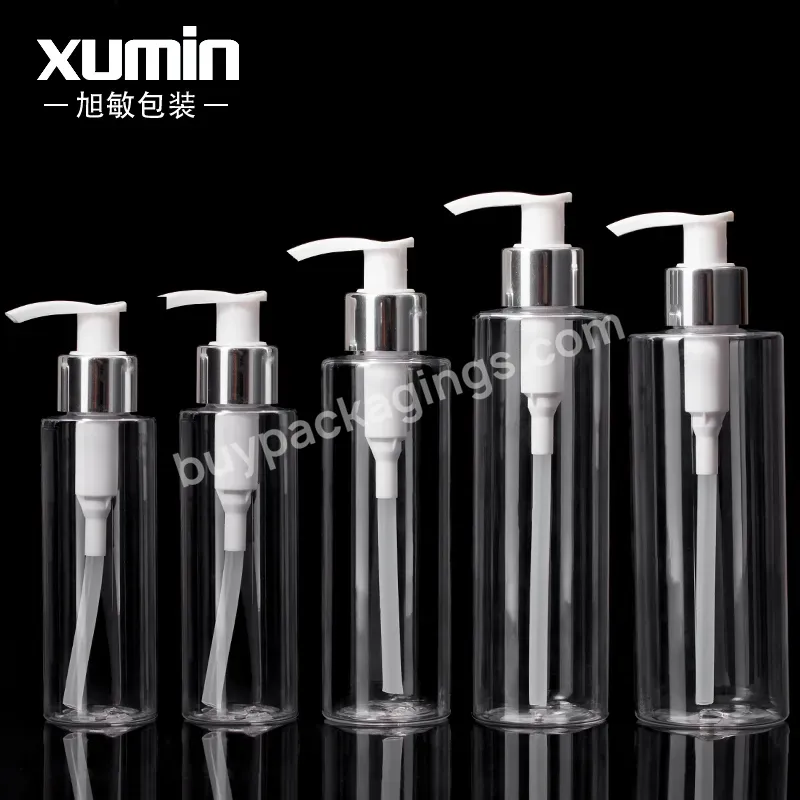 100ml 120ml 150ml 200ml 250ml Cosmetics Bottle Lotion Striainer Clear Plastic Pump Bottle