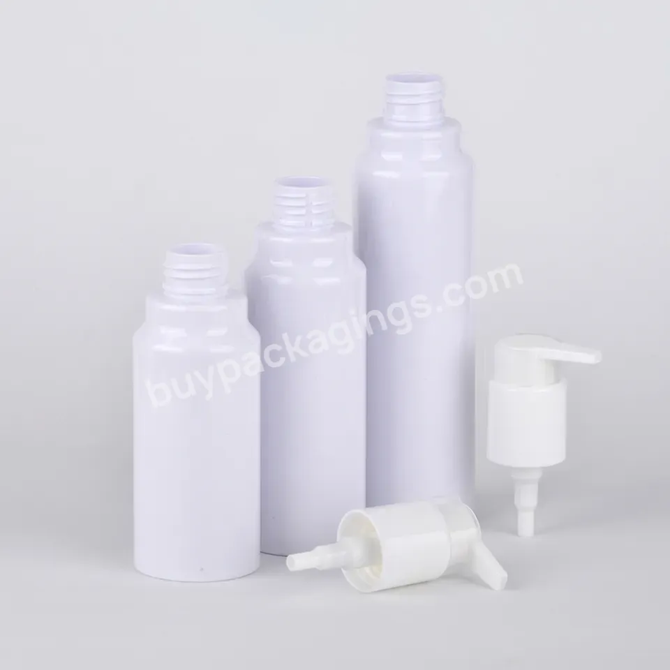 100ml 120ml 150ml Toner Cosmetics White Unique Shape Bottle Screw Cap Pet Skincare Plastic Lotion Bottle