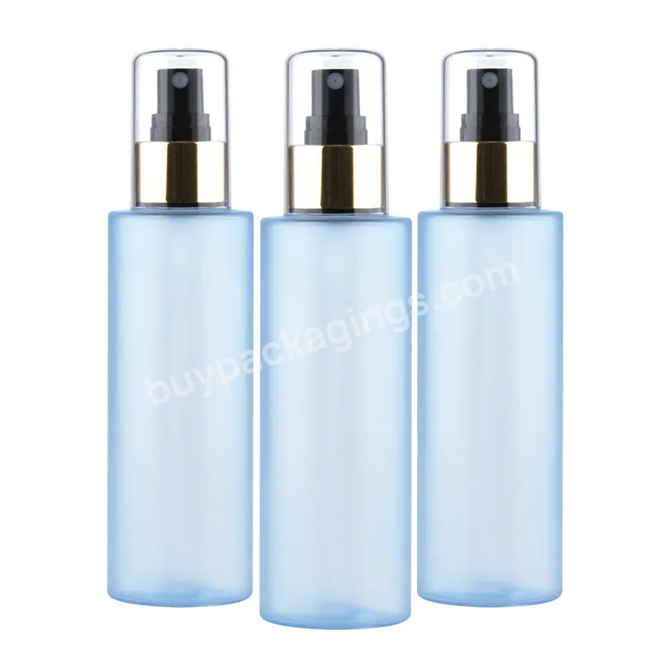 100ml 130ml Frosted Plastic Essential Oil Empty Frosted Blue Toner Cosmetic Spray Pump Bottle With Cap