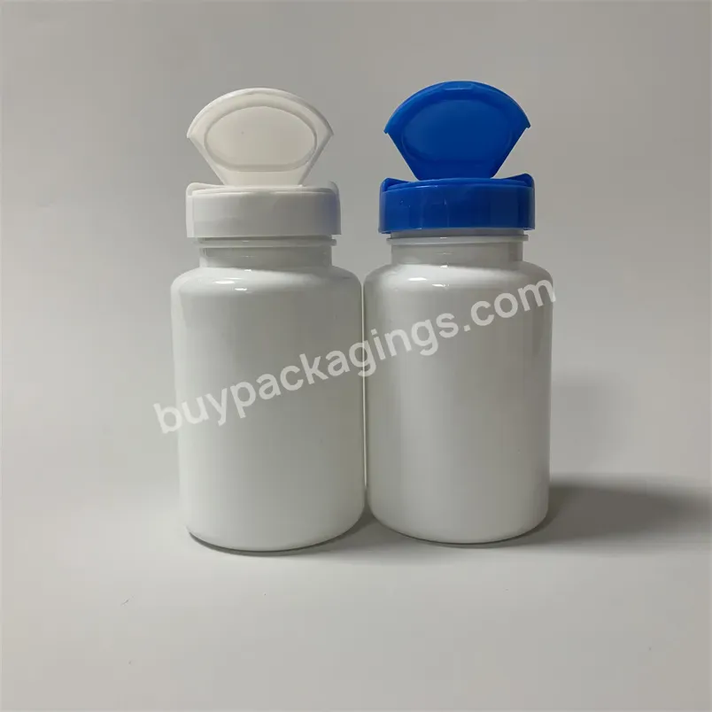 100ml 150ml 200ml 250ml 300ml 500ml Pet Width Mouth Capsule Plastic Medicine Container Pill Packer Bottle With Flip Top Cap