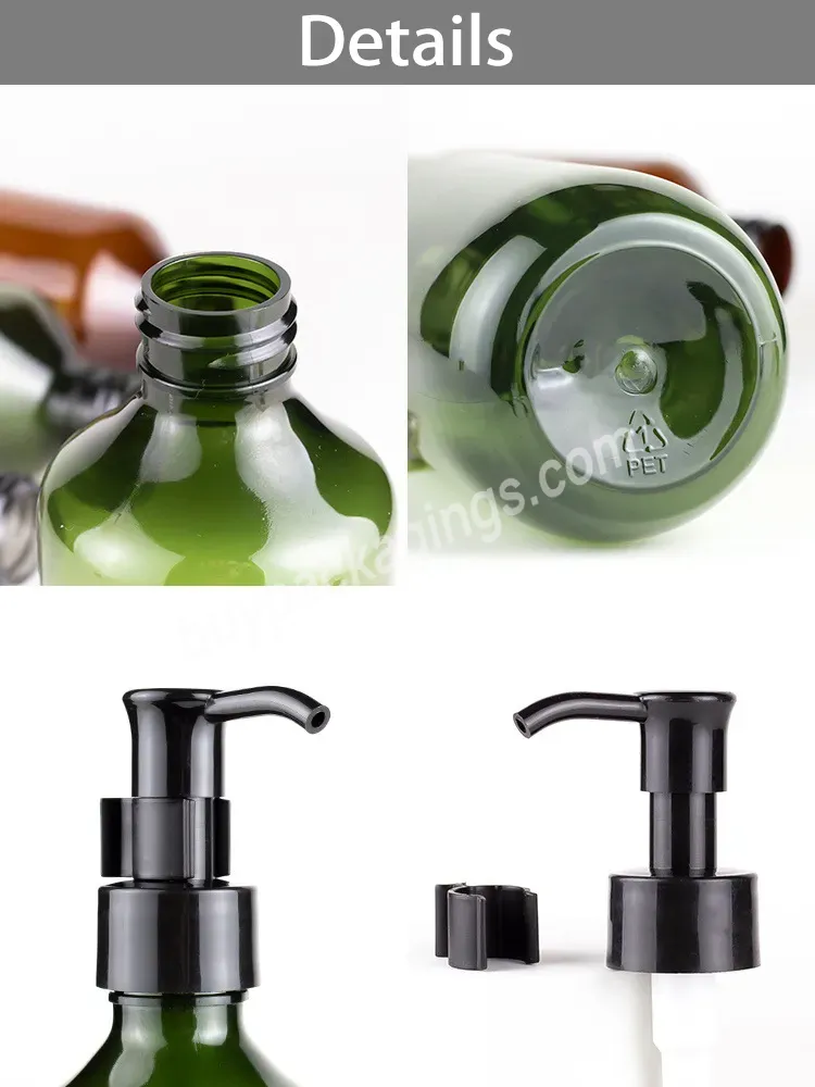 100ml 150ml 200ml 300ml 500ml Round Green Pet Bottle Blue Dispenser Body Hand Wash Shampoo Lotion Pump Bottle