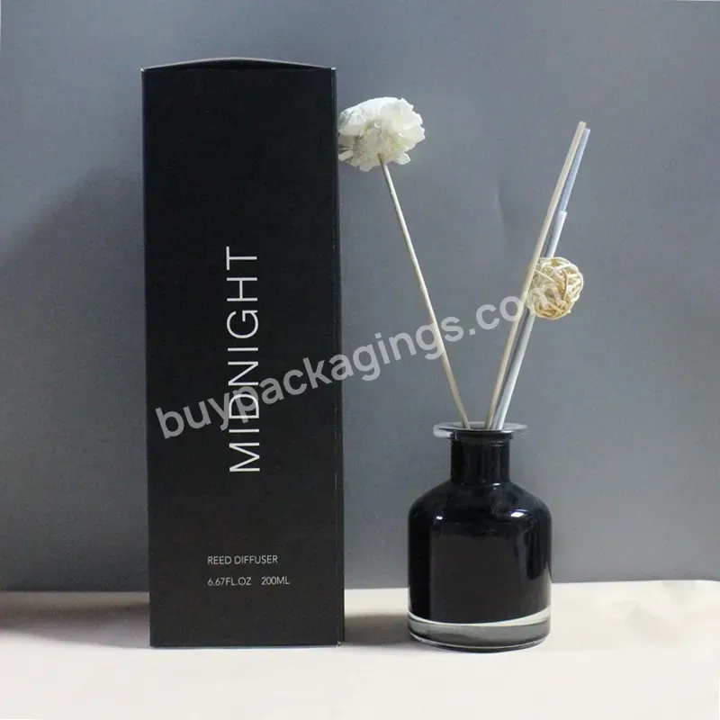 100ml 150ml 200ml Empty Luxury Round Clear White Perfume Reed Glass Diffuser Bottle With Screw Lids