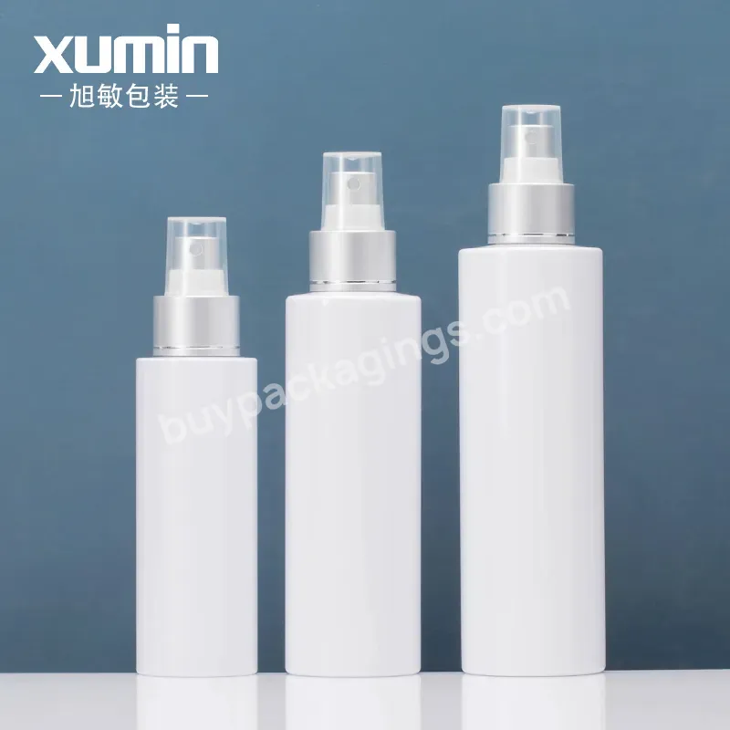 100ml 150ml 200ml White Cosmetic Pet Plastic Spray Bottle / Empty Mist Spray Pump Bottles In Stock