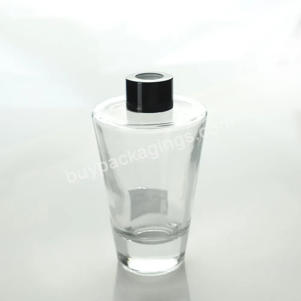 100ml 150ml 200ml Wholesale Luxury Clear Frosted Empty Reed Diffuser Glass Bottle With Cap Reed Diffuser Jar Container