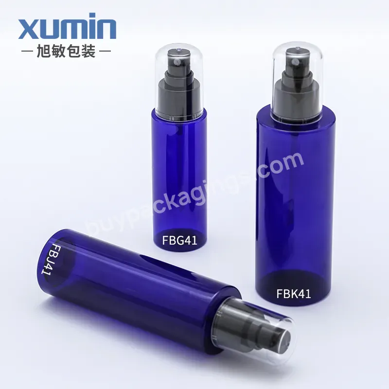 100ml 200ml 250ml 4 Oz Blue Plastic Spray Bottle High Quality Plastic 200ml Spray Bottle Custom Blue Cosmetic Packaging