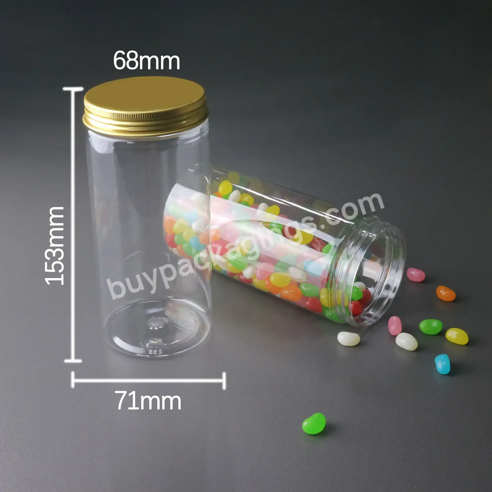 100ml 250ml 300ml 400ml 500ml 1000ml Aluminum Metal Cap Pet Recycled Cosmetic Plastic Jars With Lids