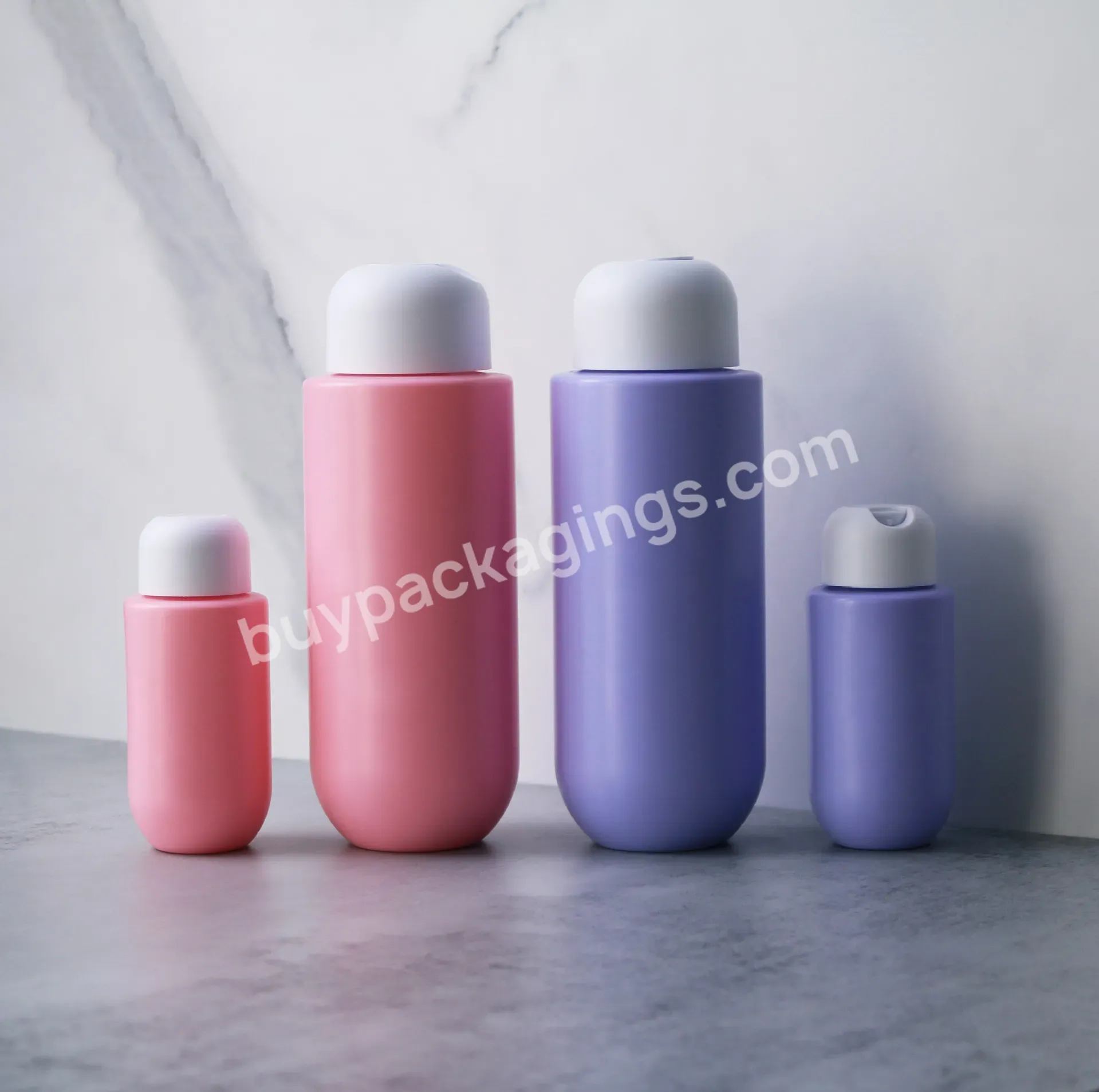 100ml 400ml Hdpe Pink Shampoo Lotion Container Round Bottom Shower Gel Dispenser Hotel Lotion Bottle