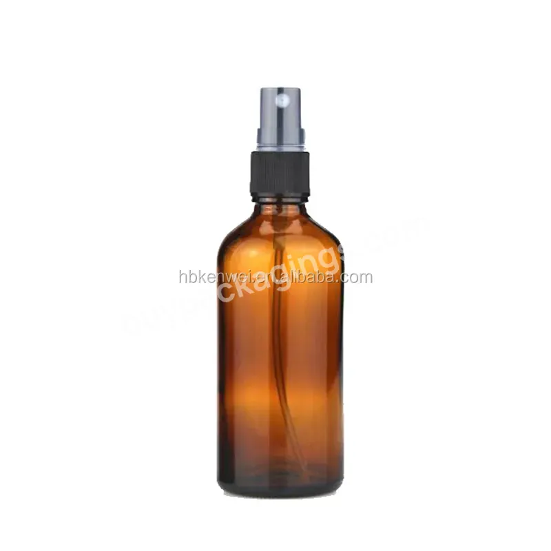 100ml Amber Glass Bottles With Black Spray Cap