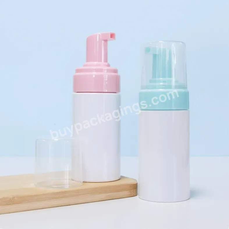 100ml Empty White Pink Foam Pump Foam Mousses Cleanser Foaming Bottle Pet Travel Eyelashes Shampoo Plastic Bottle