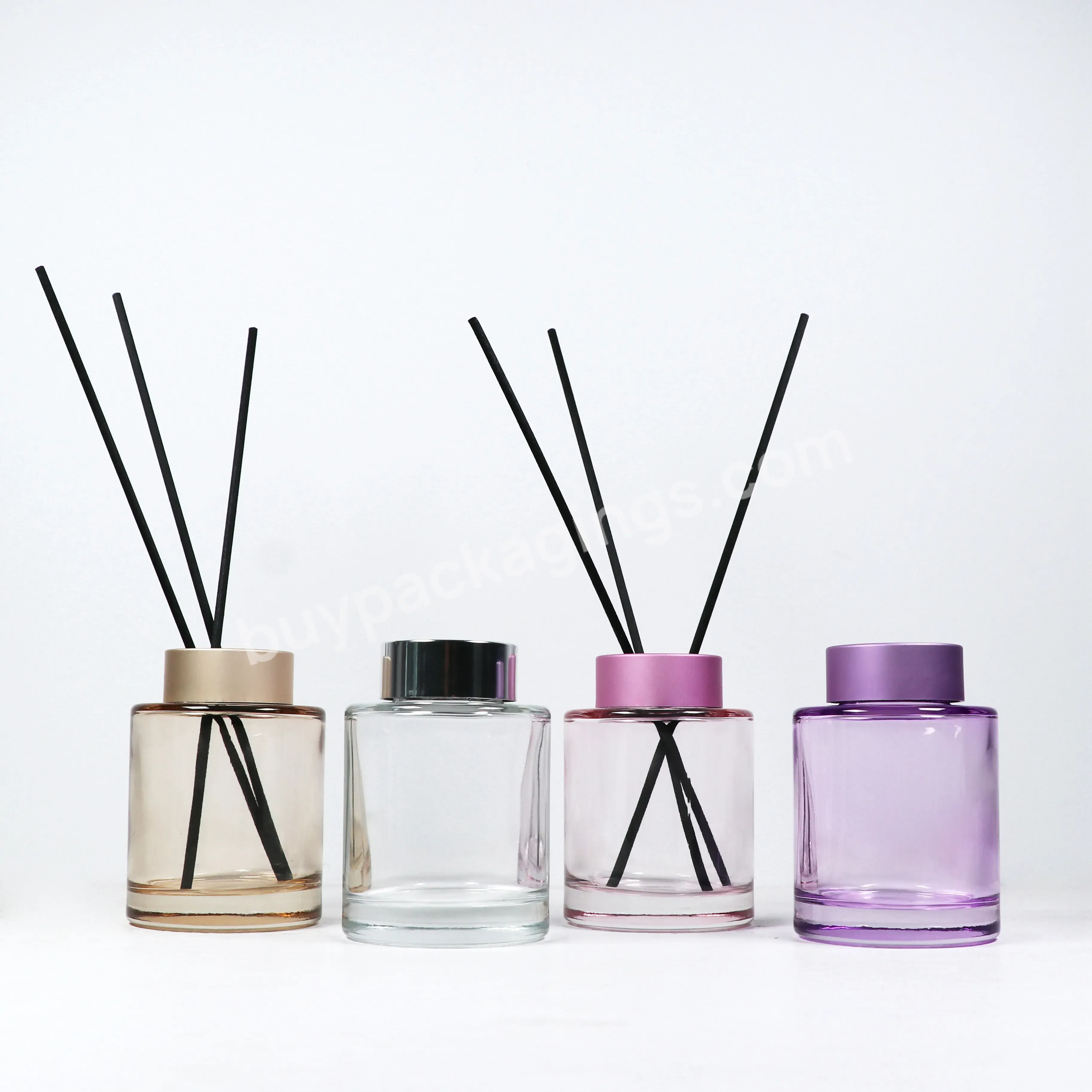 100ml High Quality Amber Clear Pink Purple Empty Aromatherapy Reed Fragrance Glass Diffuser Bottle With Stopper