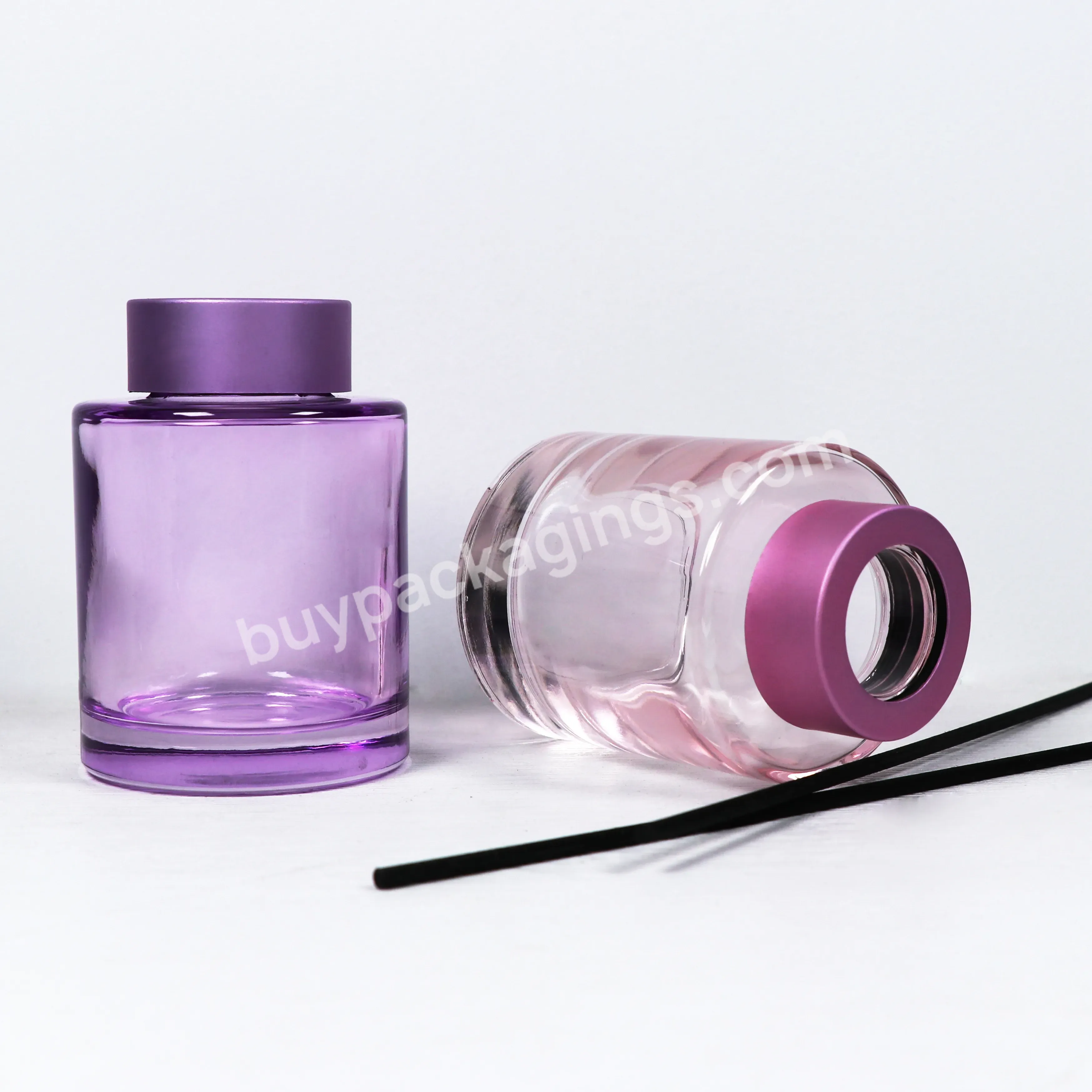 100ml High Quality Amber Clear Pink Purple Empty Aromatherapy Reed Fragrance Glass Diffuser Bottle With Stopper