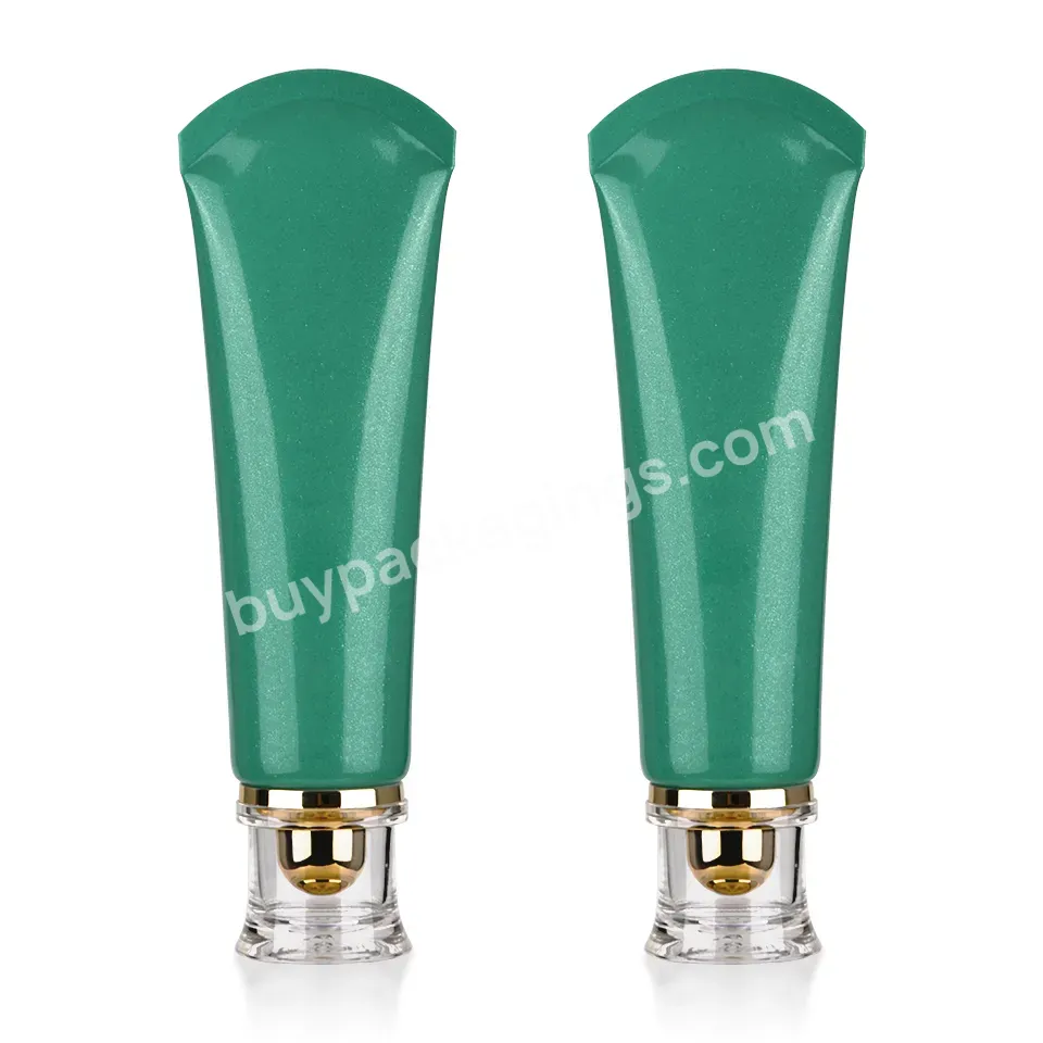 100ml Luxury Green Purple Shiny Golden Aluminum Cap Cosmetic Plastic Pe Body Cream Sunscreen Eye Cream Tube