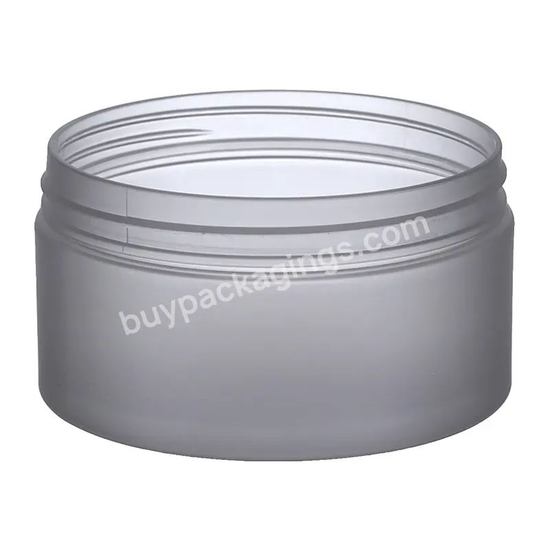 100ml Round Frosted Clear Plastic Jar With Black Screw Lid