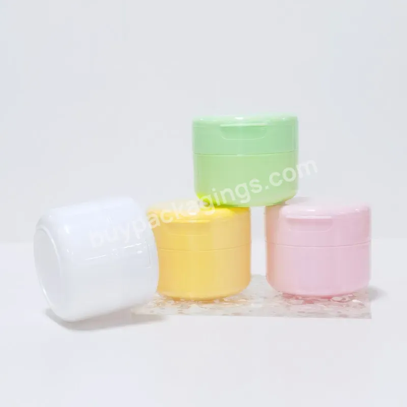 100ml Thick Pp Face Cream Pink Green Plastic Jar Round Shape Plastic Skin Care Cream Jar