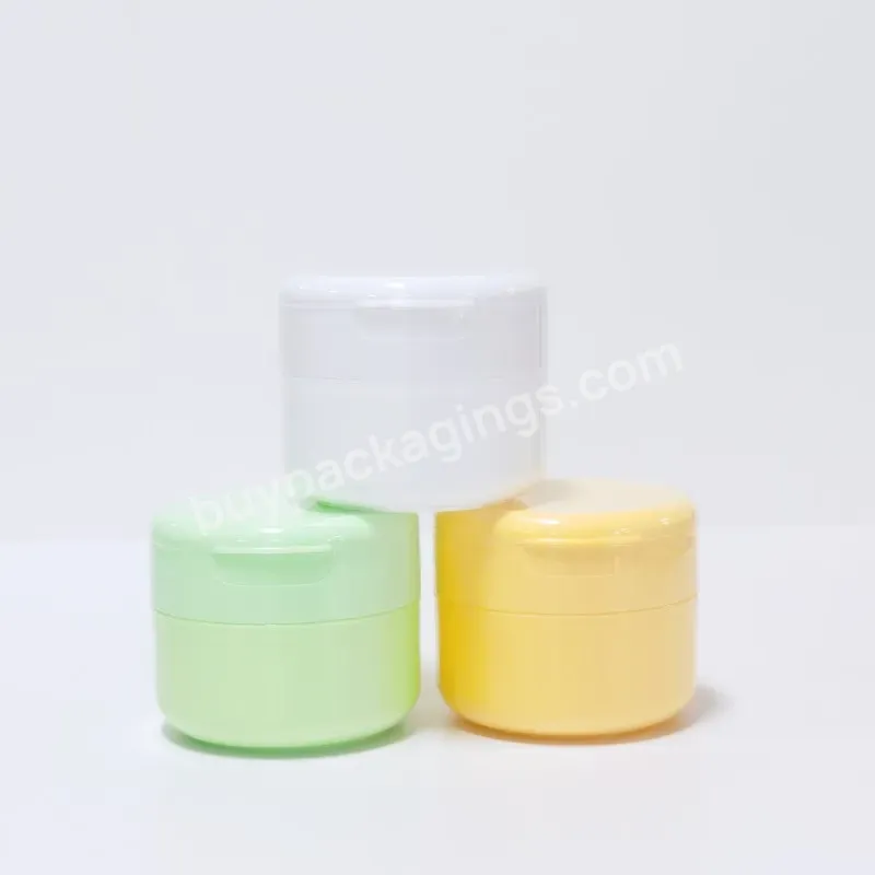 100ml Thick Pp Face Cream Pink Green Plastic Jar Round Shape Plastic Skin Care Cream Jar