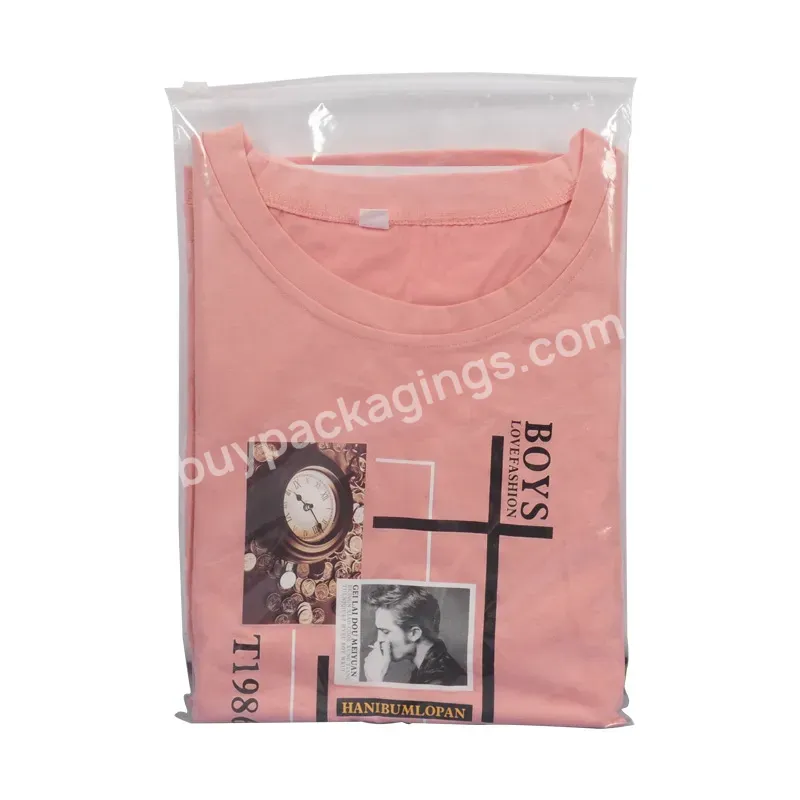 100moq Custom Printing Transparent Plastic Frosted Pvc Frosted Zipper Plastic Matte Clothes Package Pouch Bag