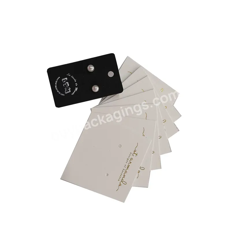 100pcs/pack Earring Display Card With Self-seal Bags Holder/ Blank Kraft Jewelry Ring Card Paper Tags