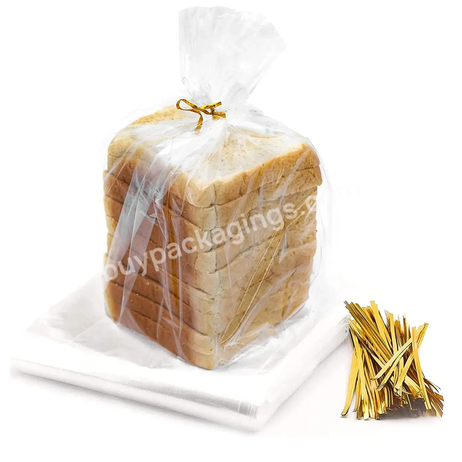 100pieces 18x4x8 Inches Plastic Bread Bags Bread Loaf Storage Bags For Homemade Bread Gift Giving